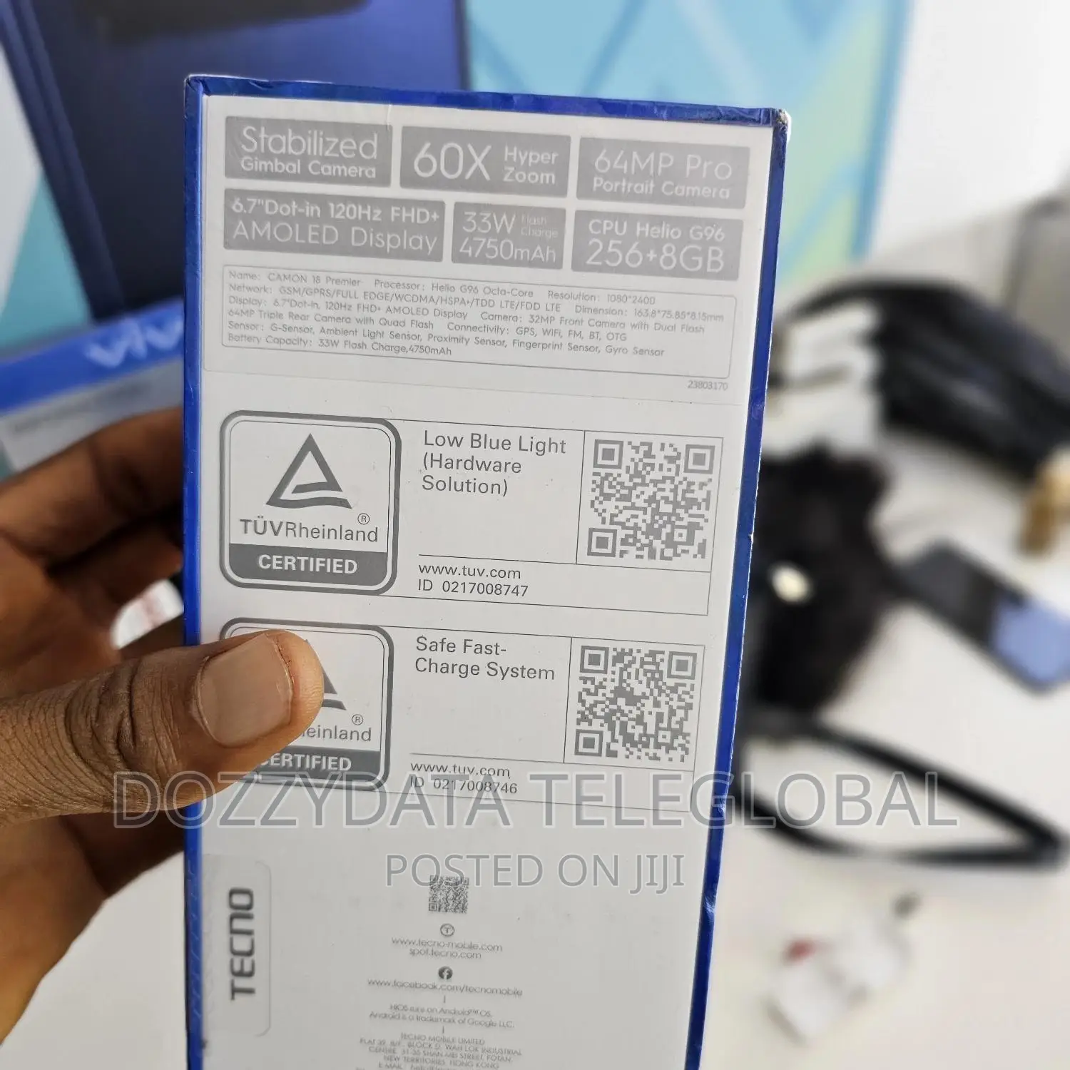 New Tecno Camon 18 Premier 256 GB Blue