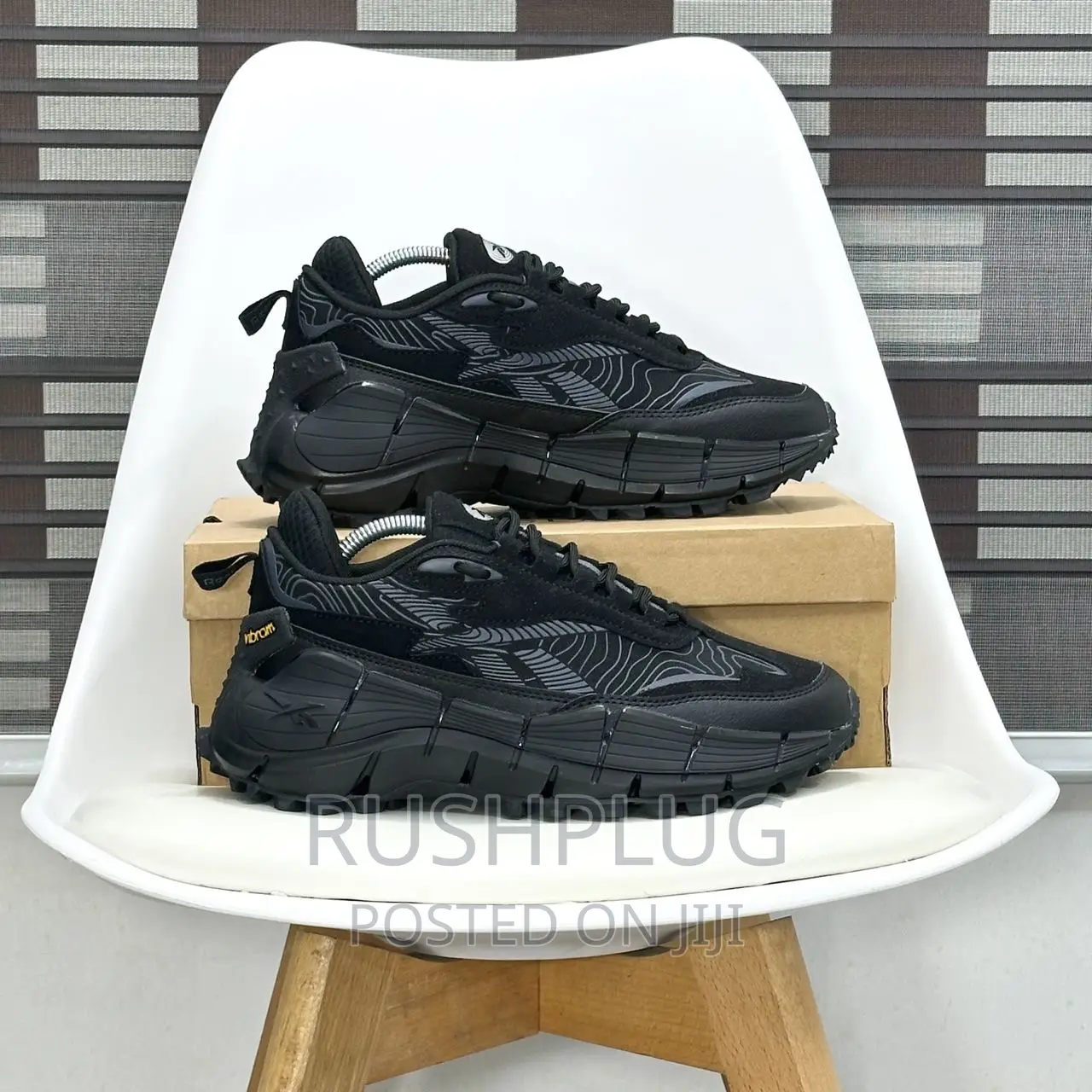 Reebok Zig Kinetica 2.5 Edge Vibram “Triple Black” Sneakers