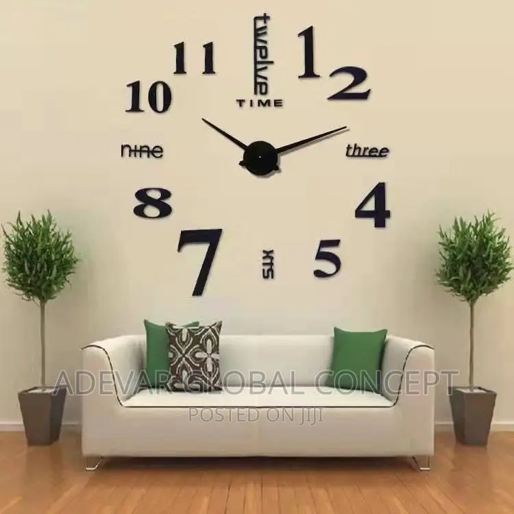 3D DIY Wall CLOCK Number + Word Mix - Swipe for More Designs