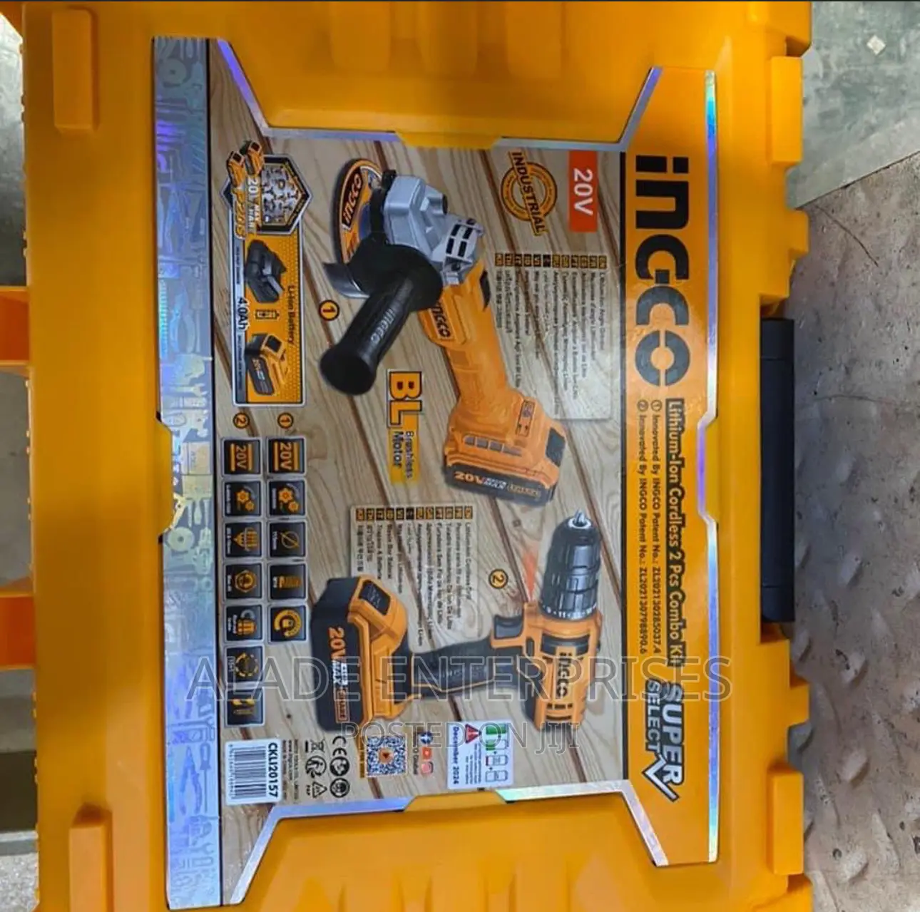 INGCO Cordless Angle Grinder and Drill 2PC Combo Kit QUALITY