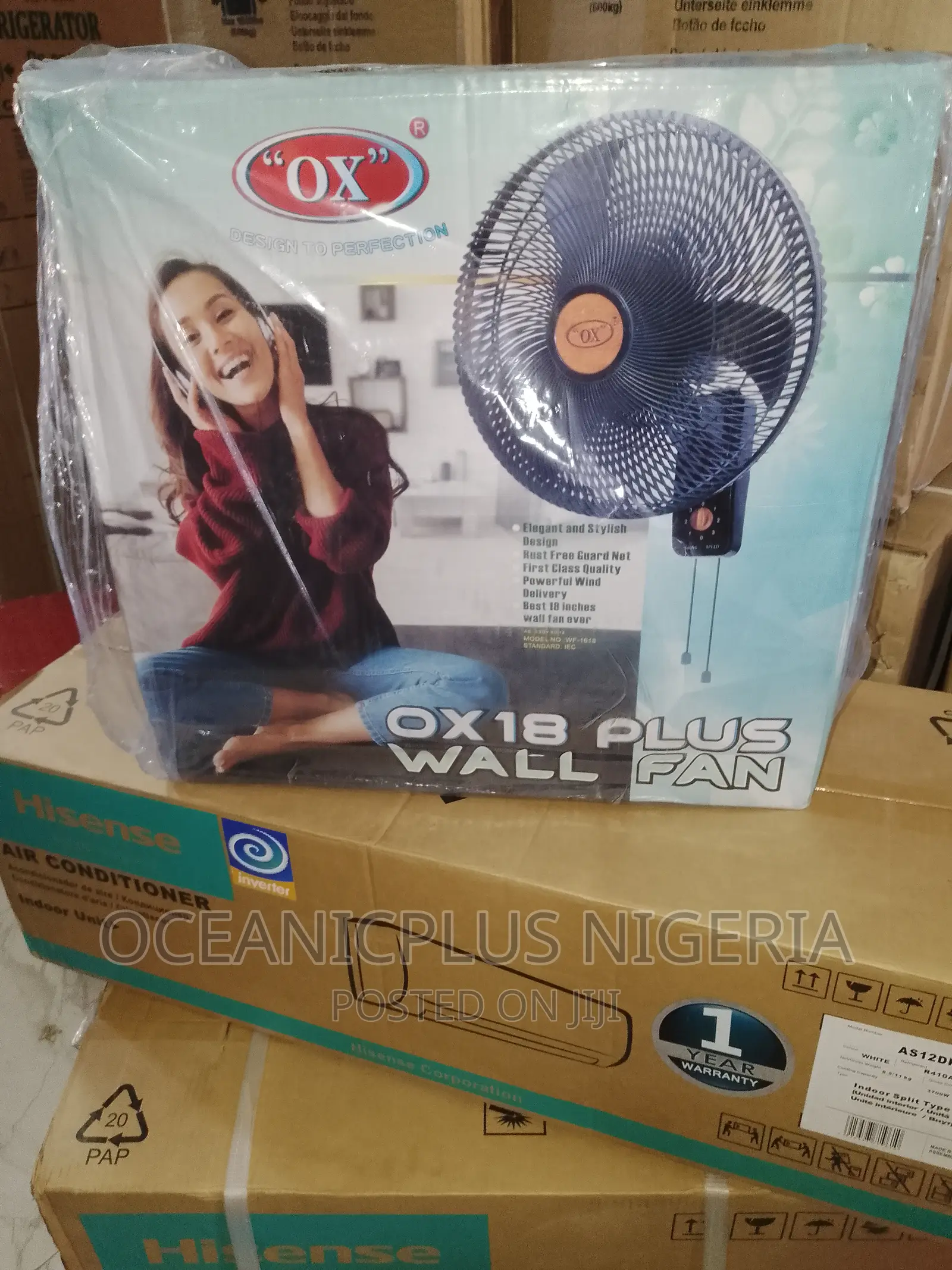 Elegant and Sylish Design Ox 18inches Wall Fan