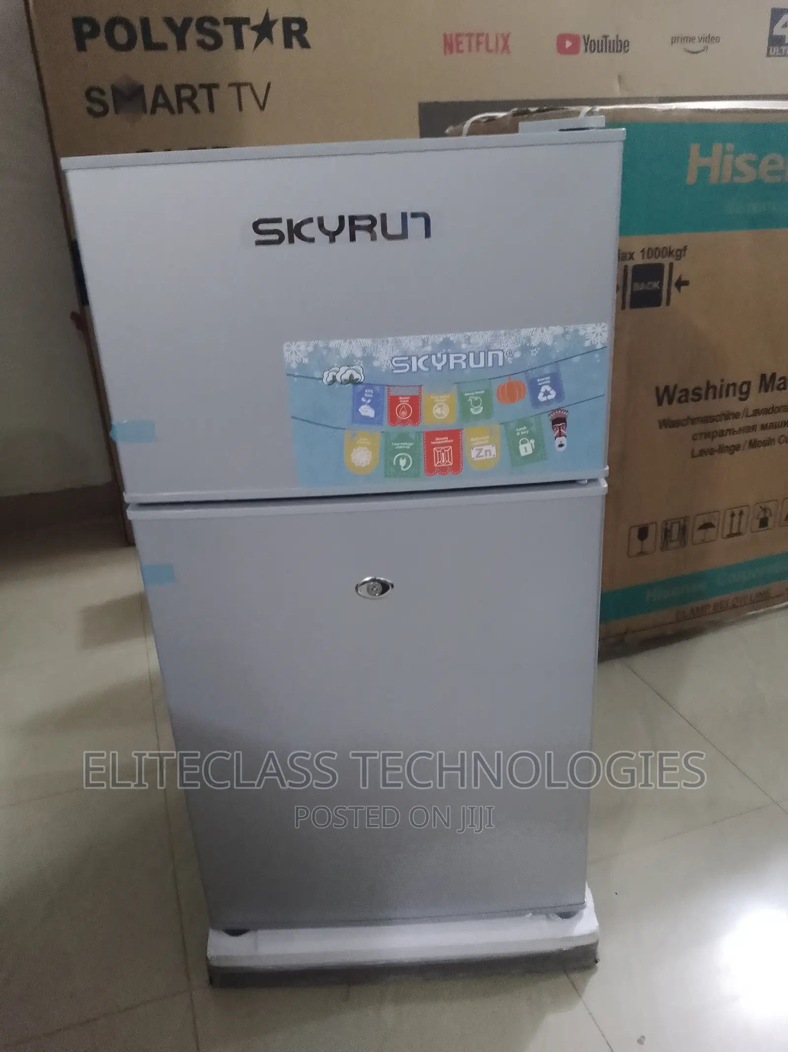 Skyrun 70 Litres Double Door Silver Fridge (BCD-85HC)