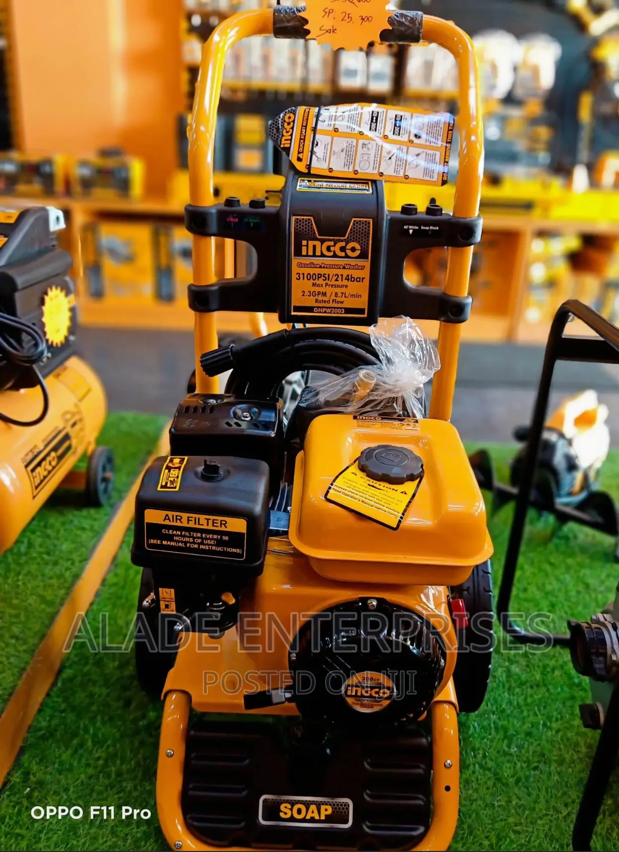 GHPW2003 6.0HP Gasoline High Pressure Washer 208CC 4-Stroke