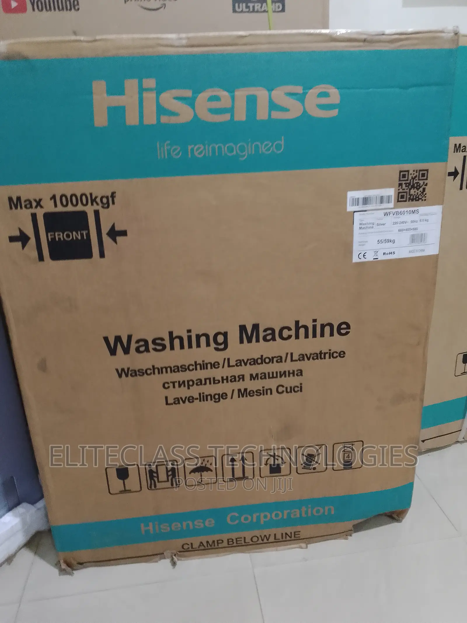 Front Load Design Hisense WM6010MS-WFVB Washing Machine
