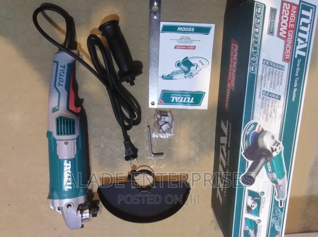 2200w Corded Angle Grinder With 1pcs Auxiliary Handle Total