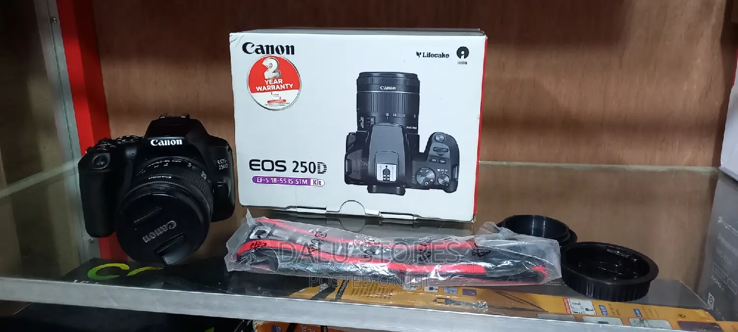 Canon Eos 250d DSLR Camera With 18-55mm