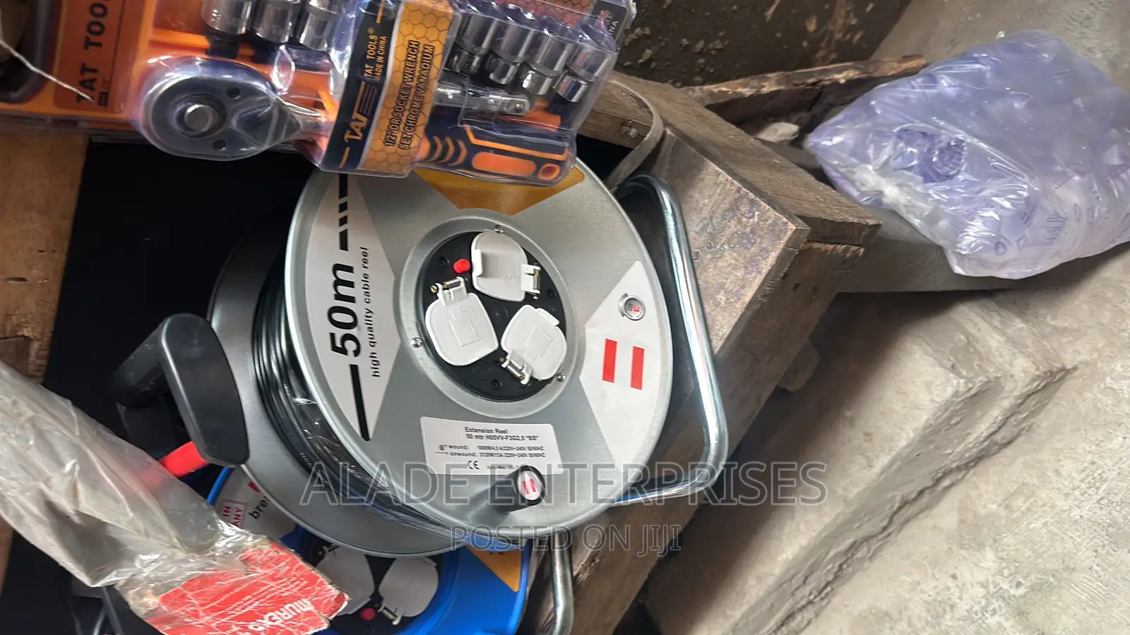 50M Extension Cable Reel X2.5mm Iron Body/Plastic Body