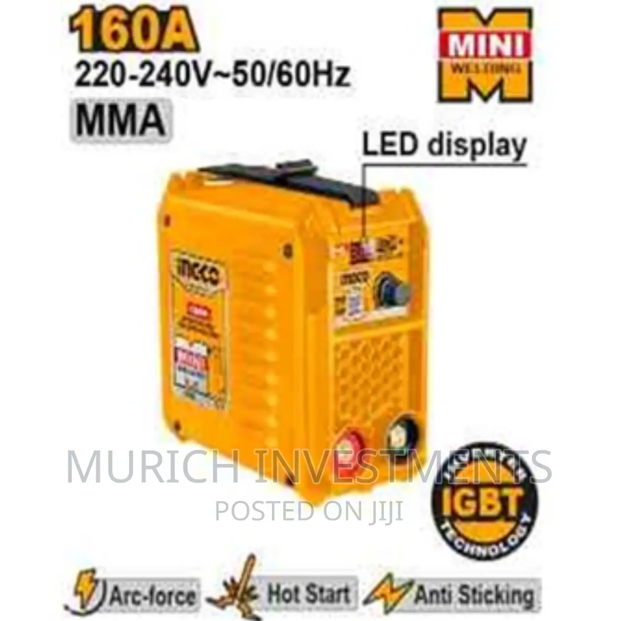 Ingco Igbt Inverter Mma Mini Welding Machine 160A Mma16018