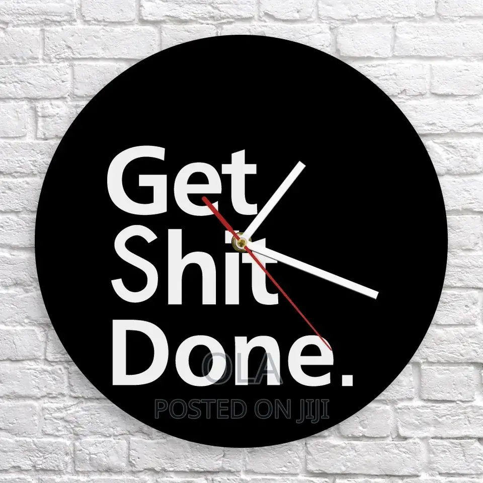 Get Shit Done Wall Clock