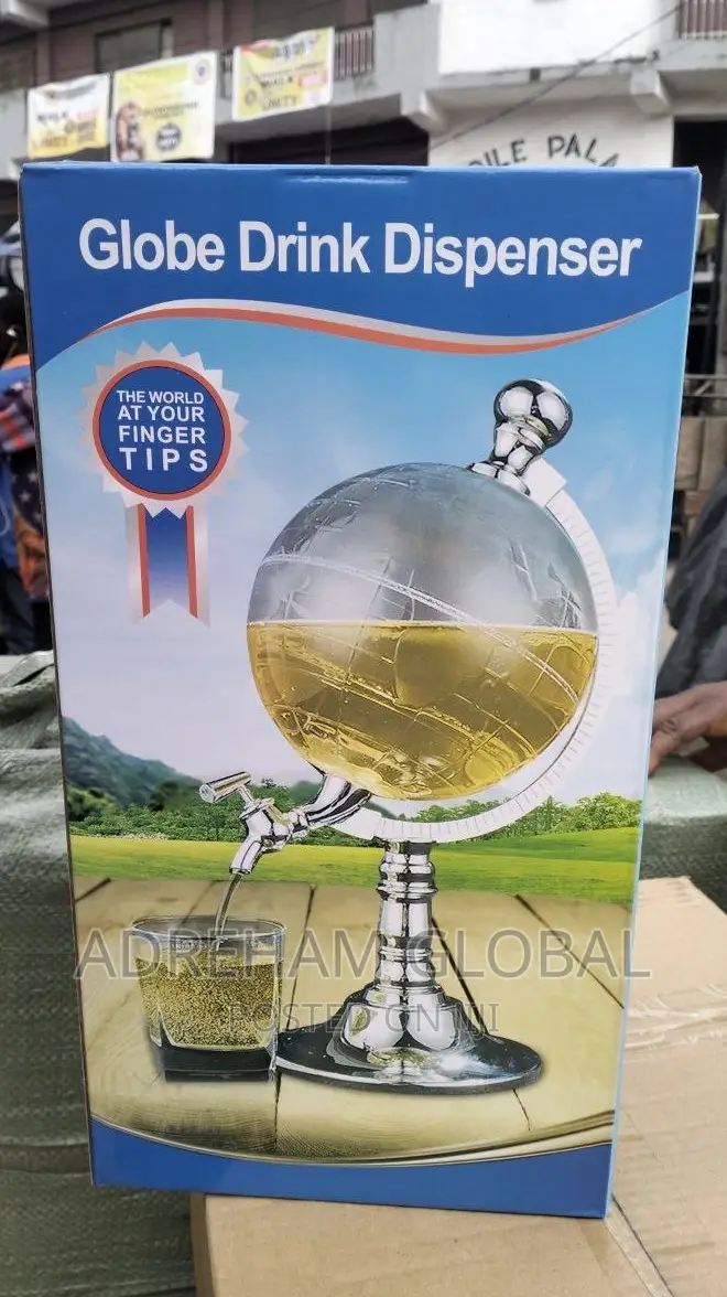 Globe Drink Dispenser With Stainless Steel Stand