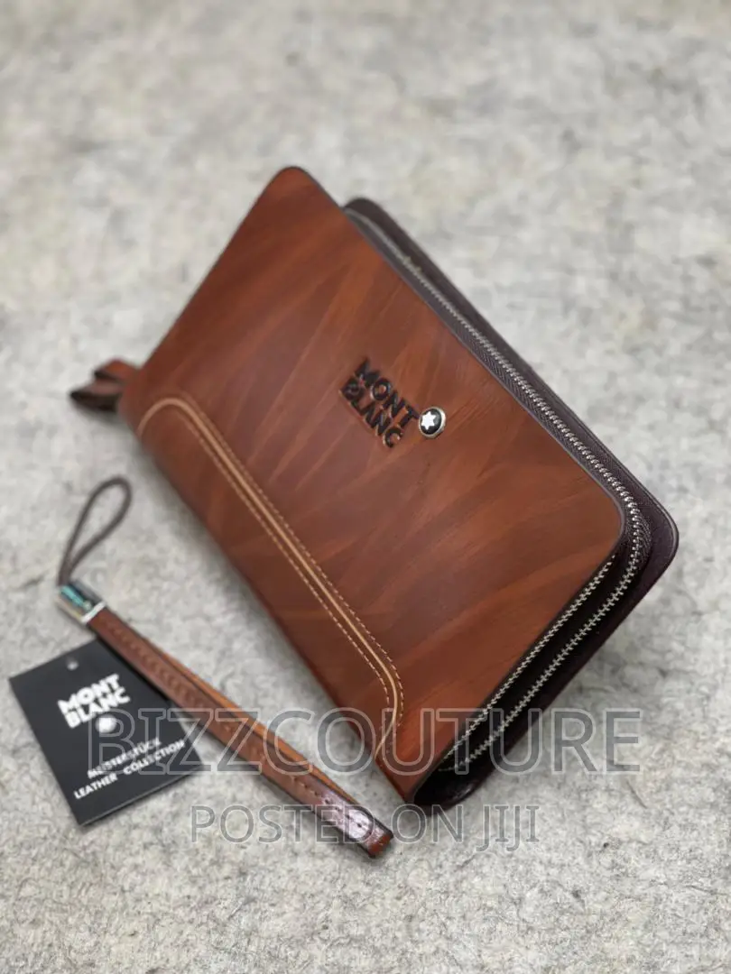 Original MONTBLANC LEATHER STRAP Clutches Available in Store