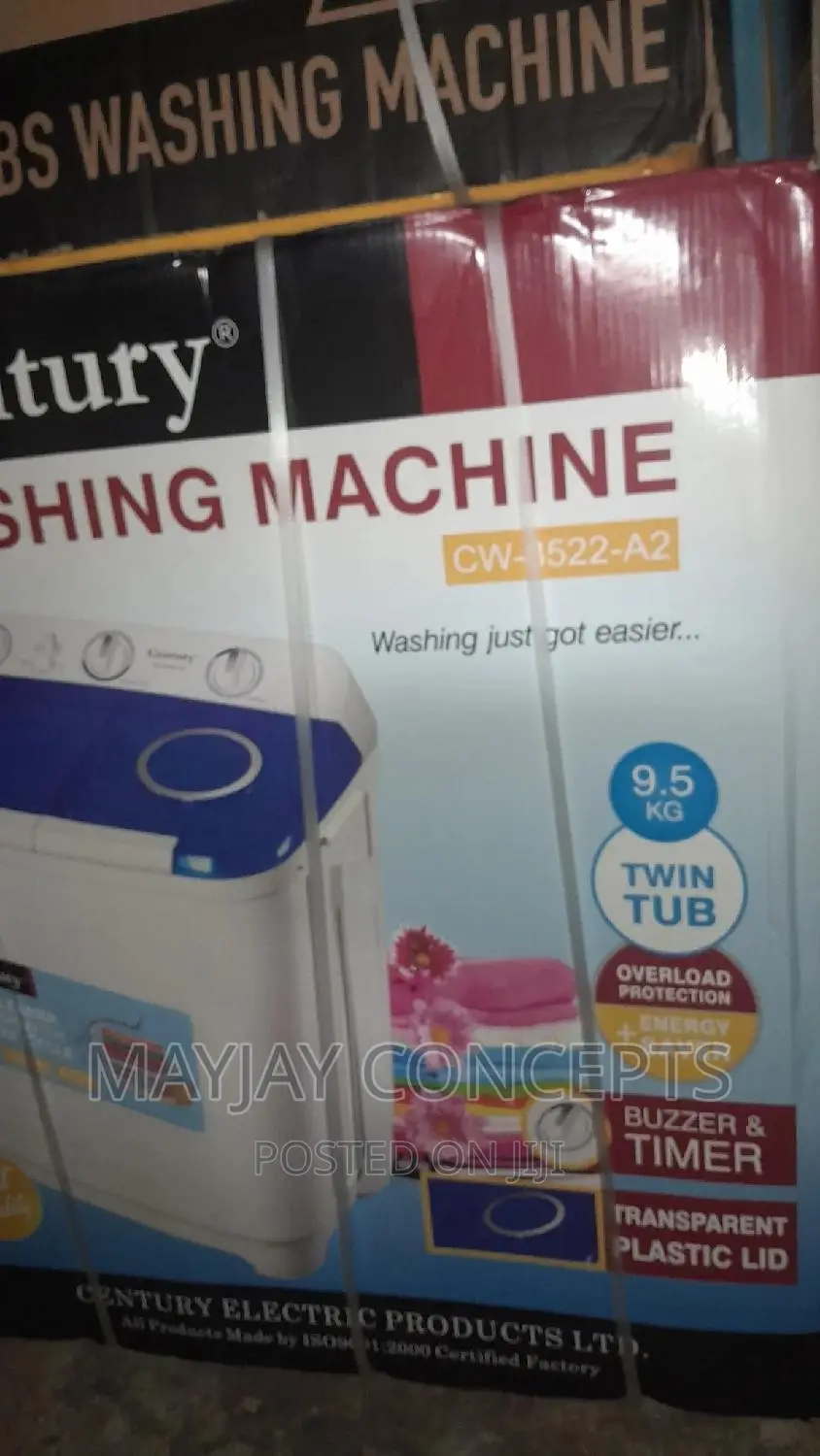 Century 9.5KG Twin Tub Semi-automatic Washing Machine Dryer