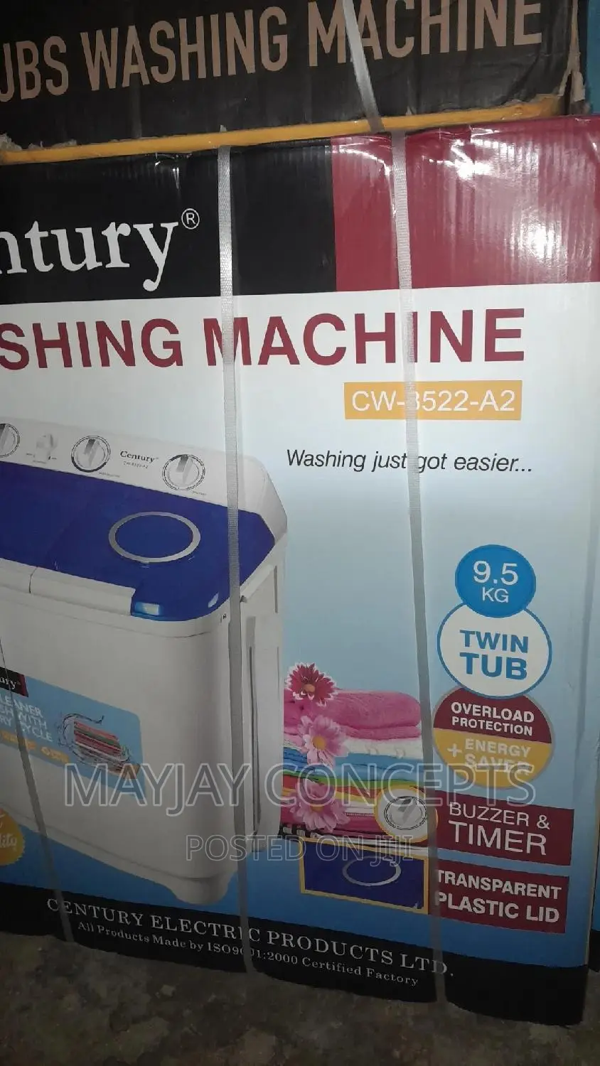 Century 9.5KG Twin Tub Semi-automatic Washing Machine Dryer