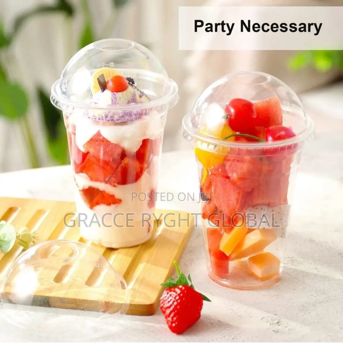 1000pcs Plastic Parfait Cups With Lids