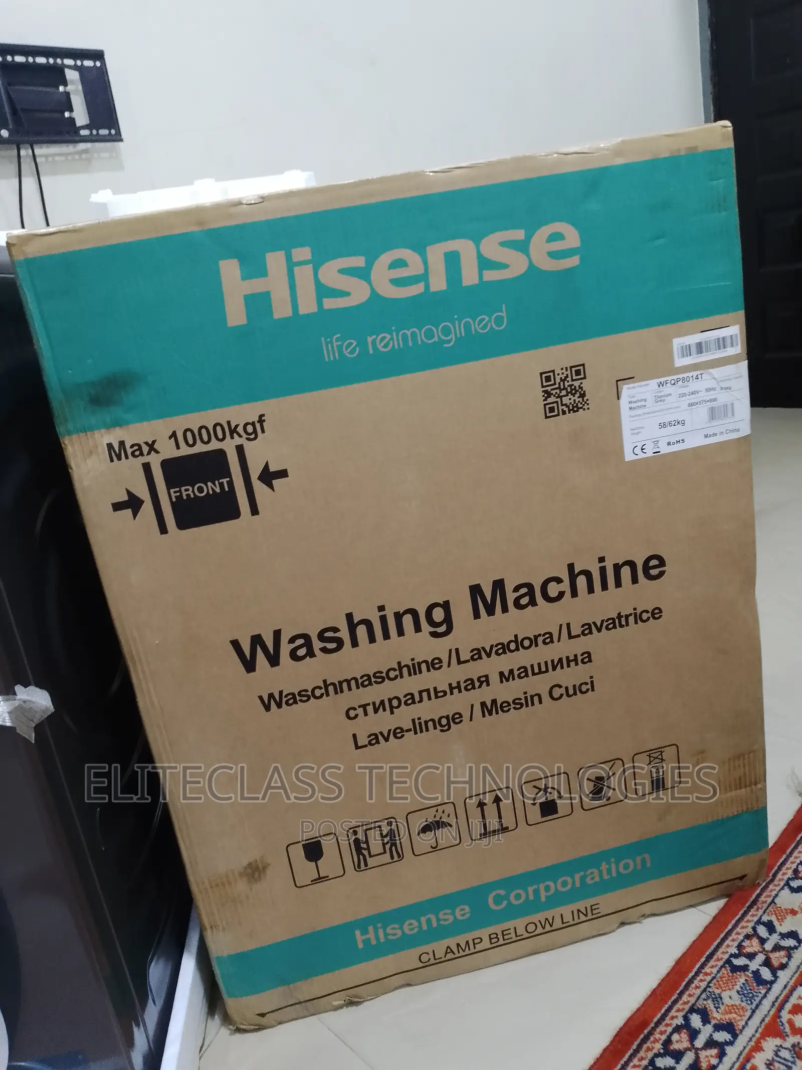 Hisense WFQP8014T Standard 8KG Front Load Washing Machine