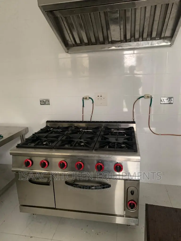 6burner Industrial Gas Cooker With Oven
