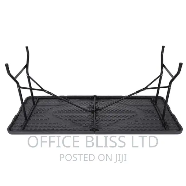 Outdoor 6ft 8 Seater Strong Folding Plastic Table -BLACK