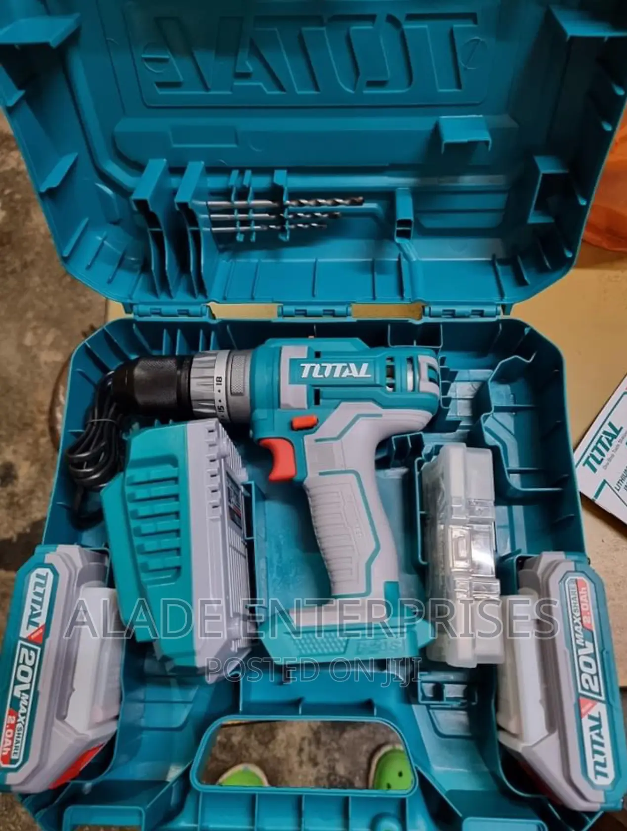 Total 20V Cordless Impact Drill 2 X Battery + Charger