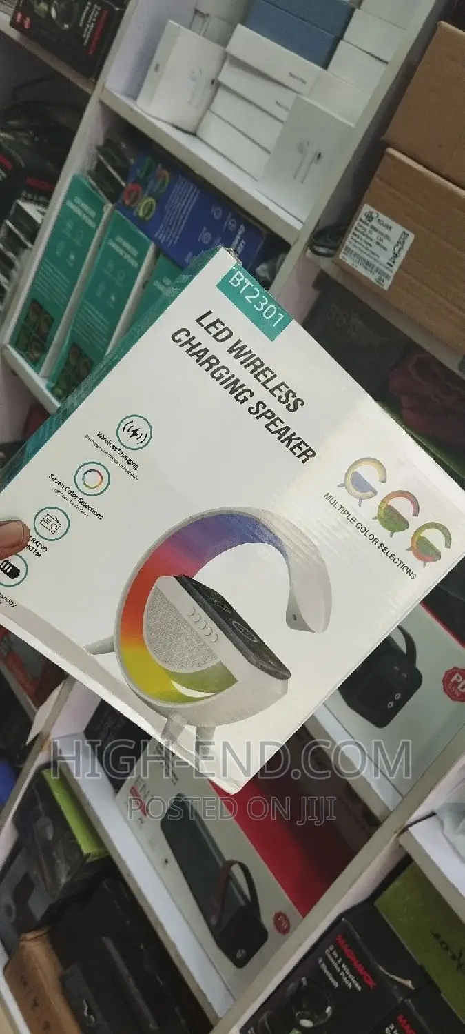 Bt2301 LED Wireless Charging Speaker With Multiple Colours
