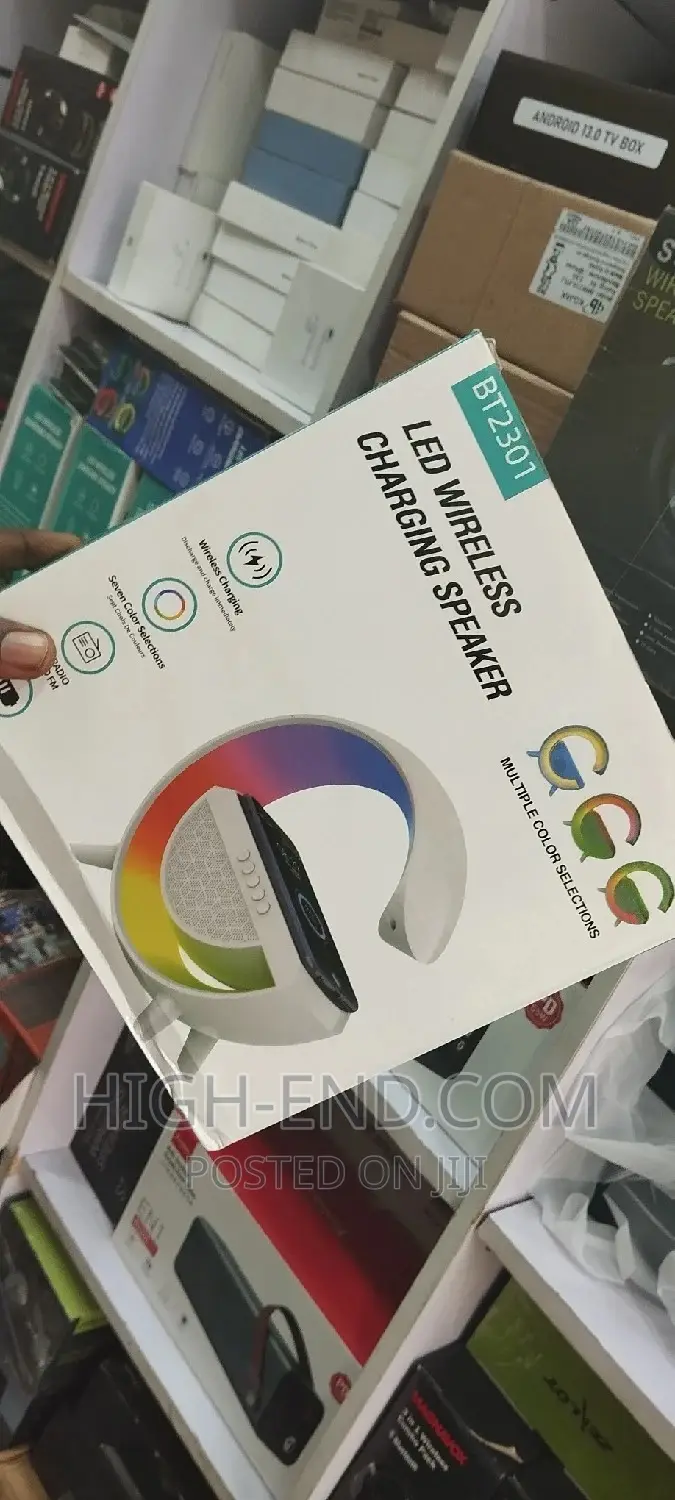 Bt2301 LED Wireless Charging Speaker With Multiple Colours