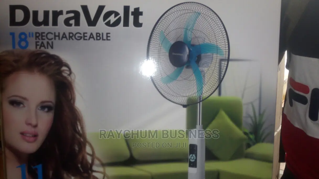 Duravolt 18rechageable Fan With Space for Additional Batery.
