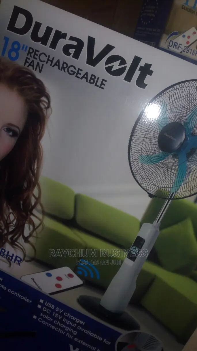 Duravolt 18rechageable Fan With Space for Additional Batery.