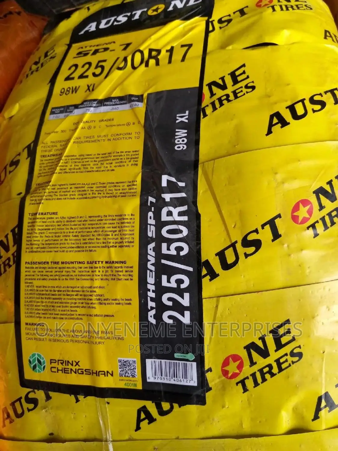 Original Car Tyres 225/50r17