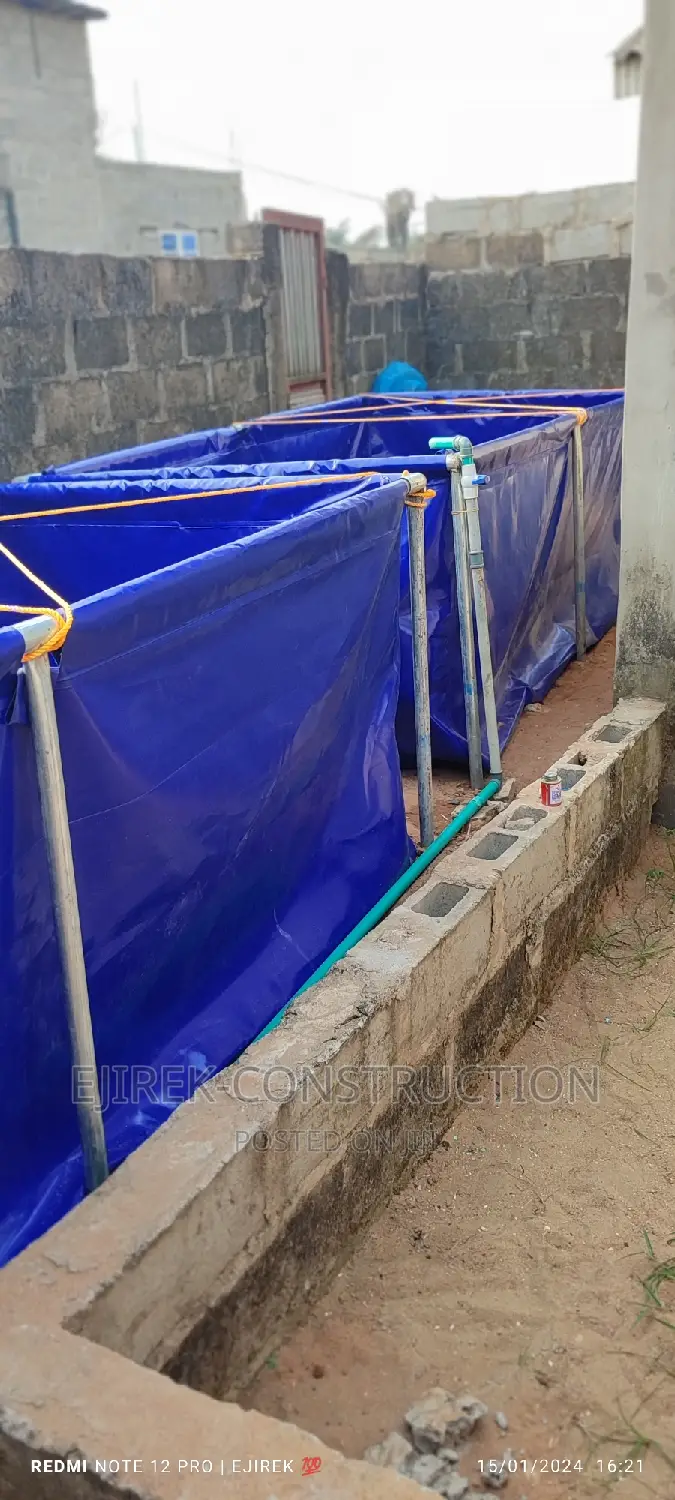 Mobile Tarpaulin Fish Pond Construction