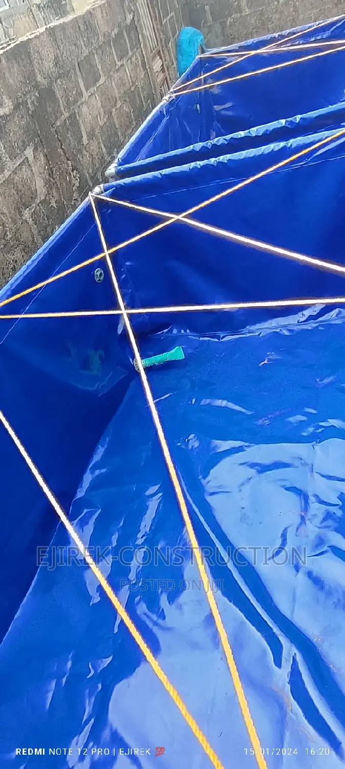 Mobile Tarpaulin Fish Pond Construction