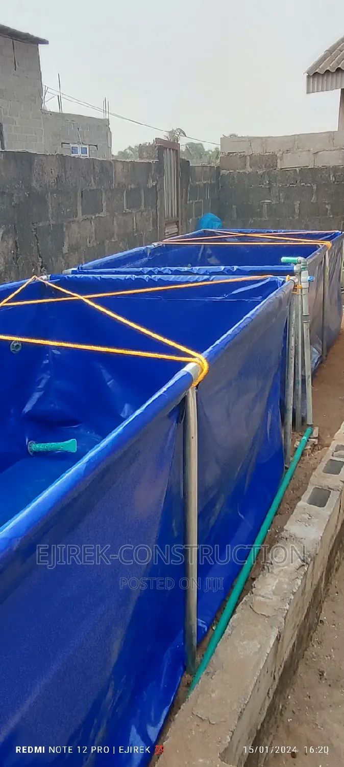 Mobile Tarpaulin Fish Pond Construction
