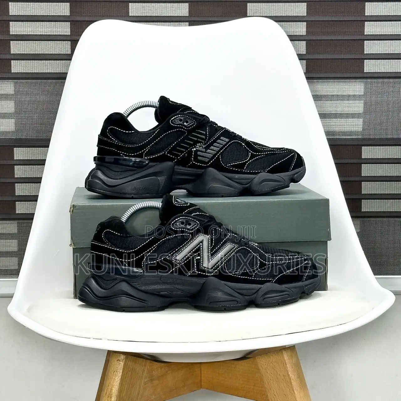 Original New Balance 9060 Triple Black Sneakers