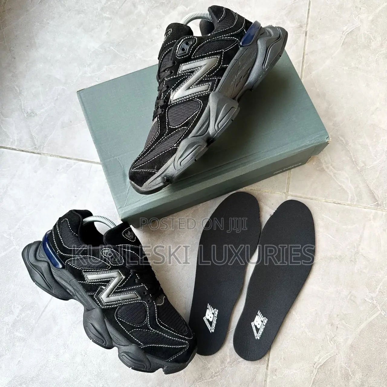 Original New Balance 9060 Triple Black Sneakers