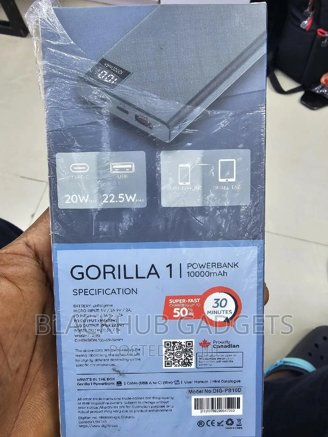 Digifon Gorilla 1 Power Bank 10000mah