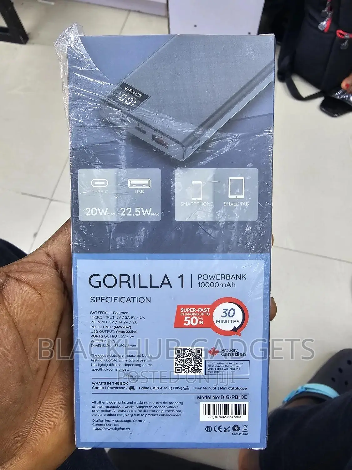 Digifon Gorilla 1 Power Bank 10000mah