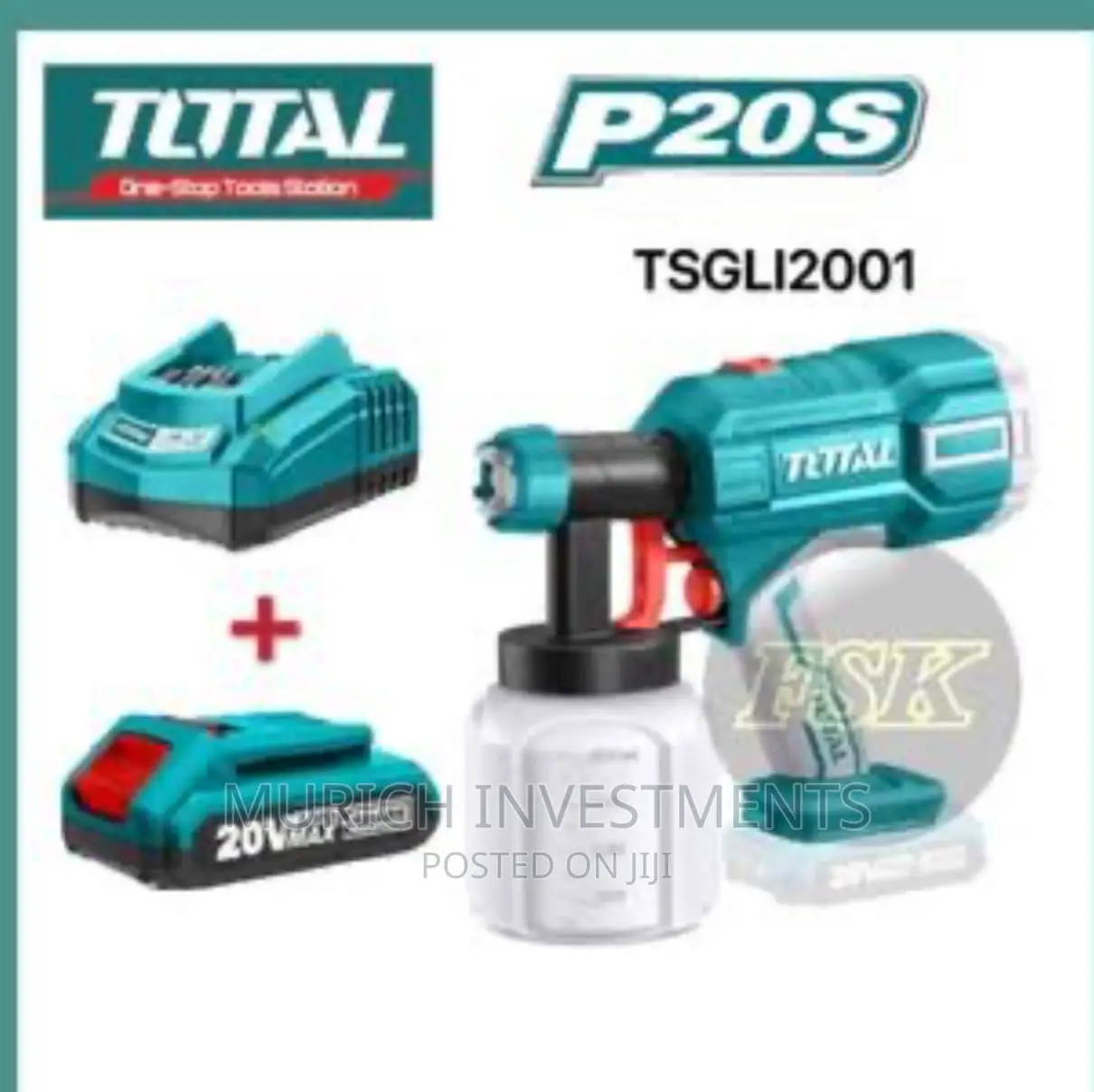 Total Lithium Ion Cordless Sprayer Spray Gun 20V 800ml