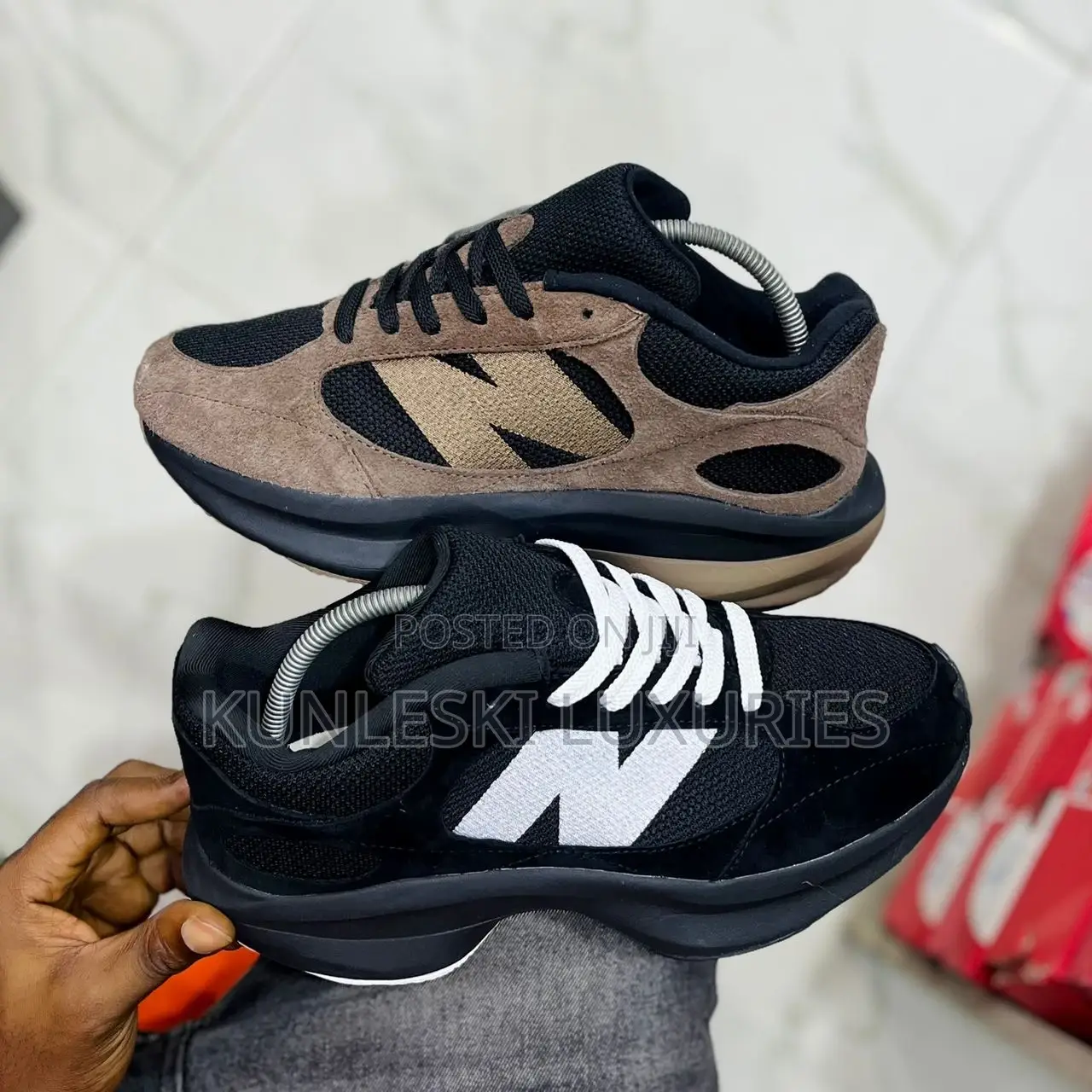 Original New Balance WRPD Black / Brown Sneakers