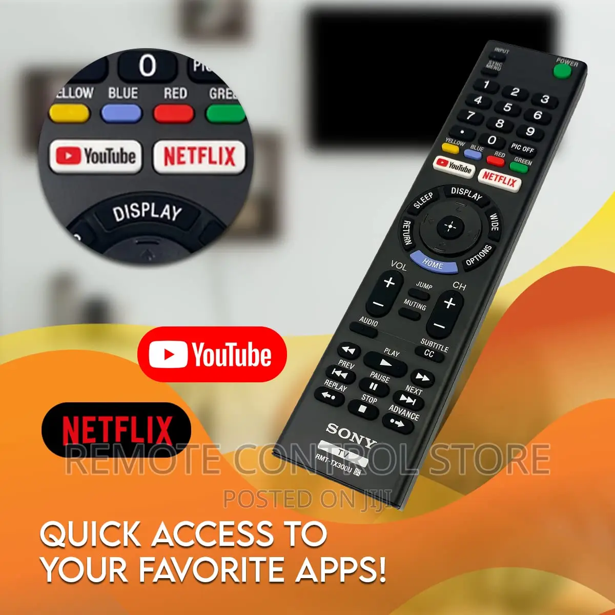 Remote Control for Sony Bravia TV