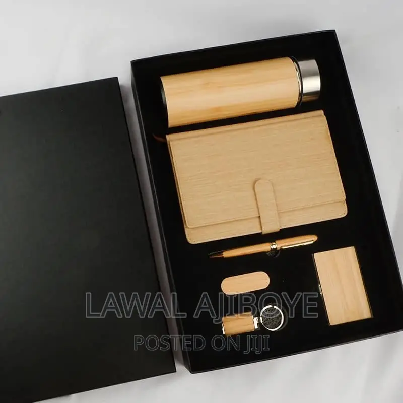 2024 New Business Wood Notebook Gift Box Set High End Bamboo