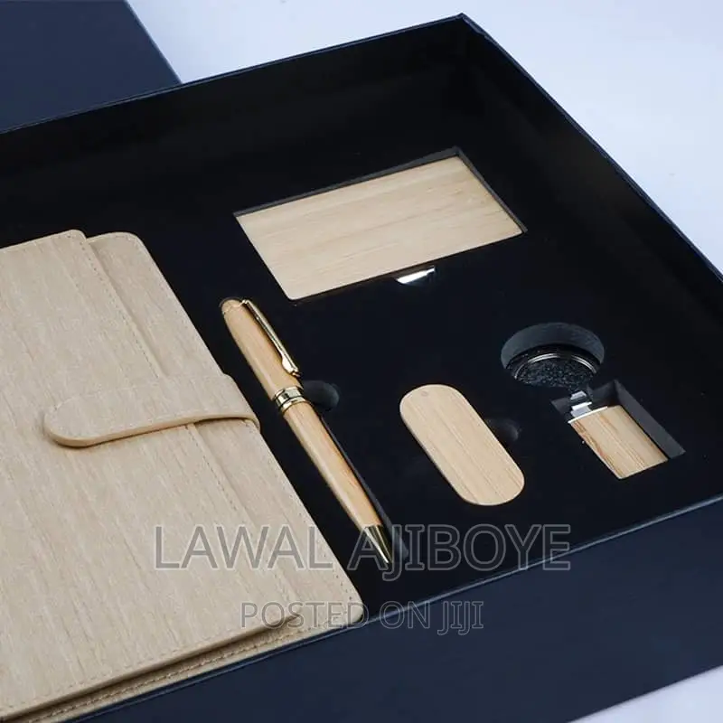 2024 New Business Wood Notebook Gift Box Set High End Bamboo