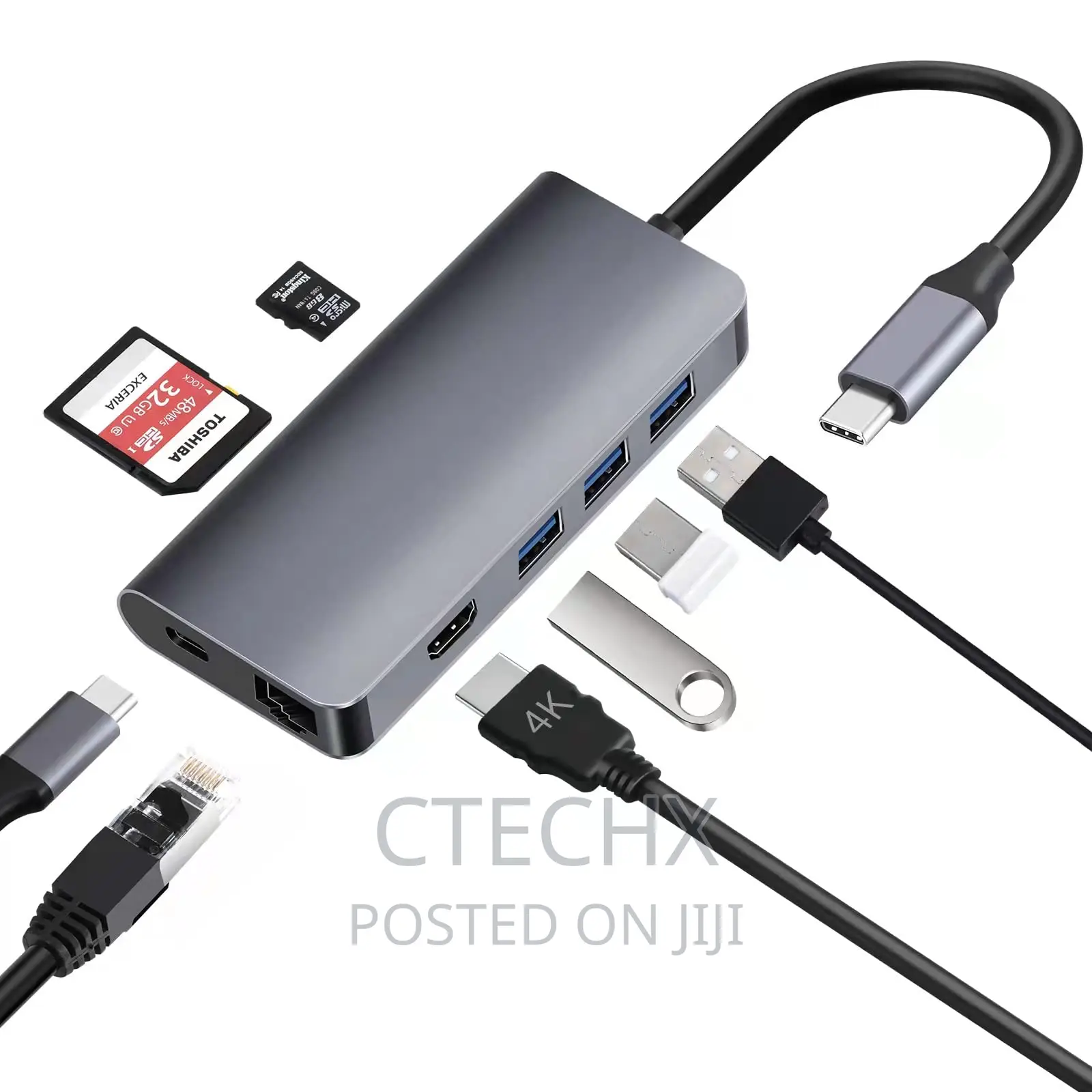 Usb C Hub Multiport Adapter 8 in 1 Usb C Docking Station
