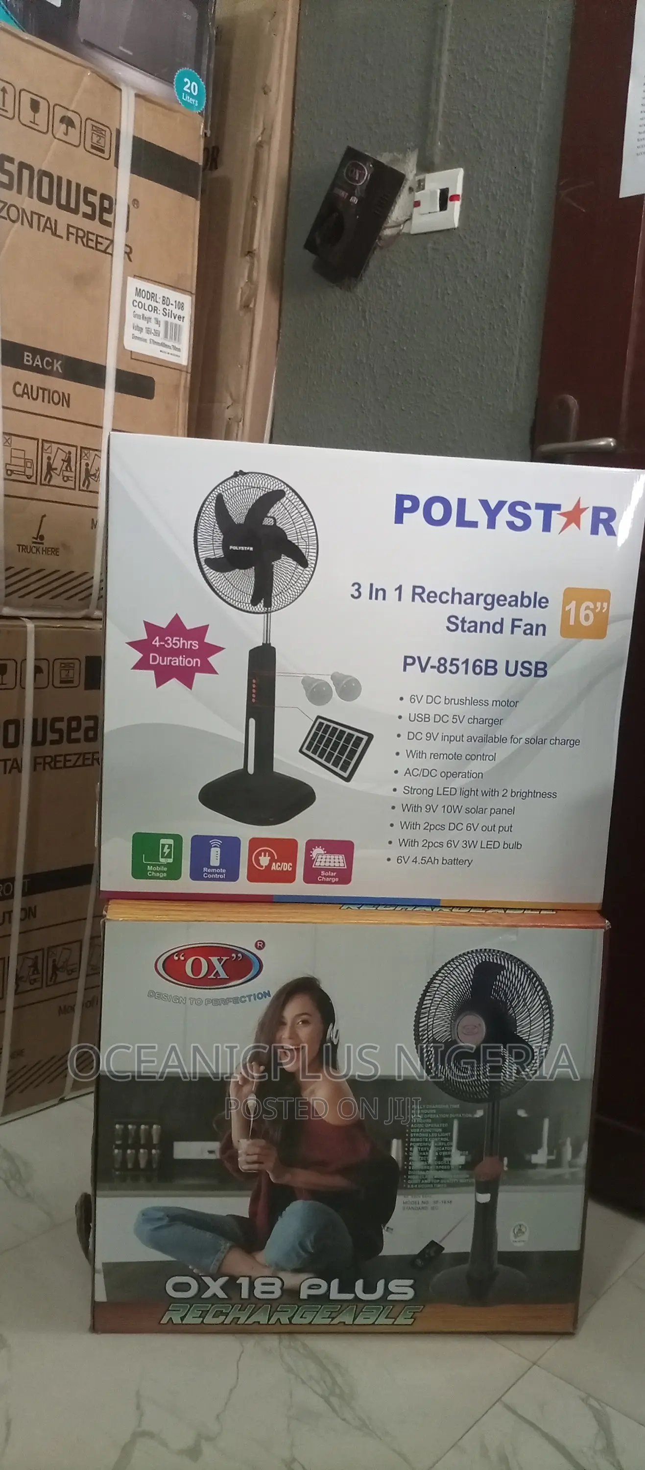 The 3 in 1 Polystar Rechargeable Fan 16 Inch