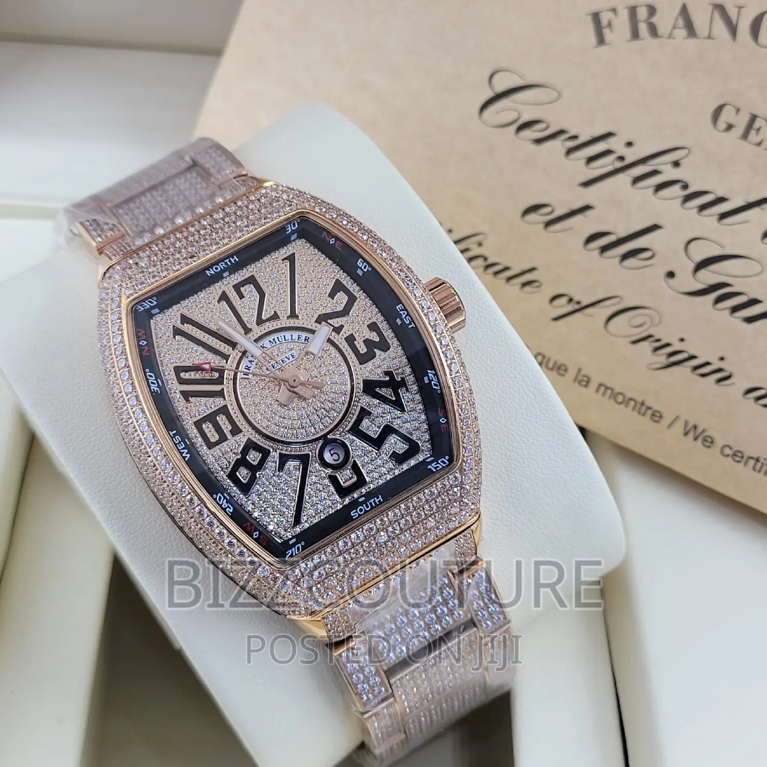 Original FRANCK MULLER ICED OUT Gold Chain Available Instore