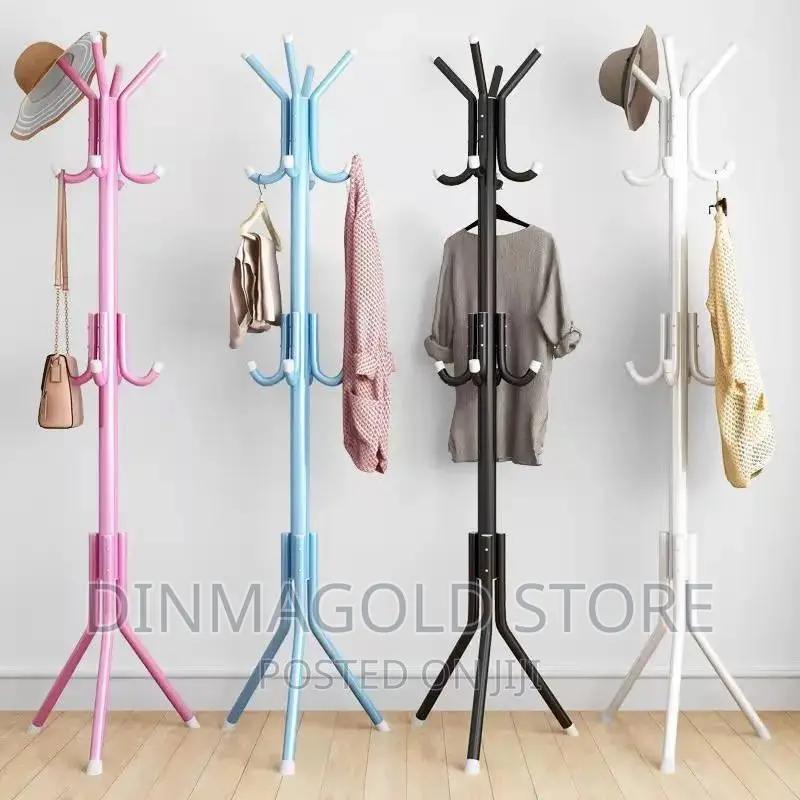 Clothes Three Coat Rack Metal
