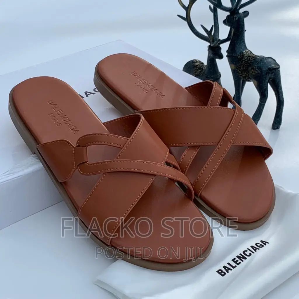 Original Balenciaga Leather Slippers Available