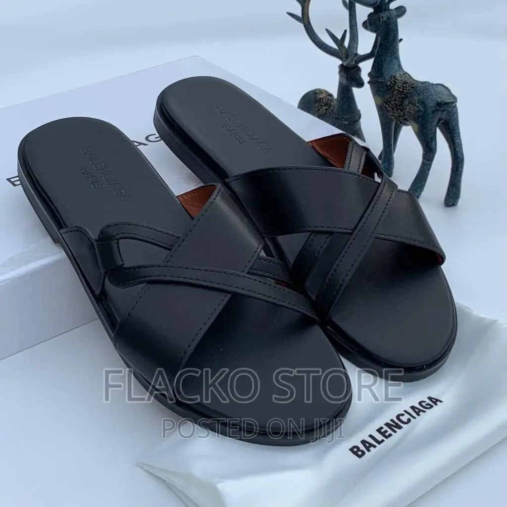 Original Balenciaga Leather Slippers Available