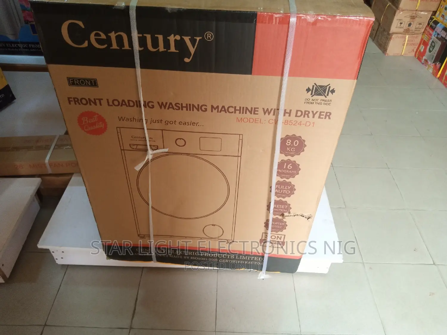 Inverter Washing Machine and Dryer 8kg Century