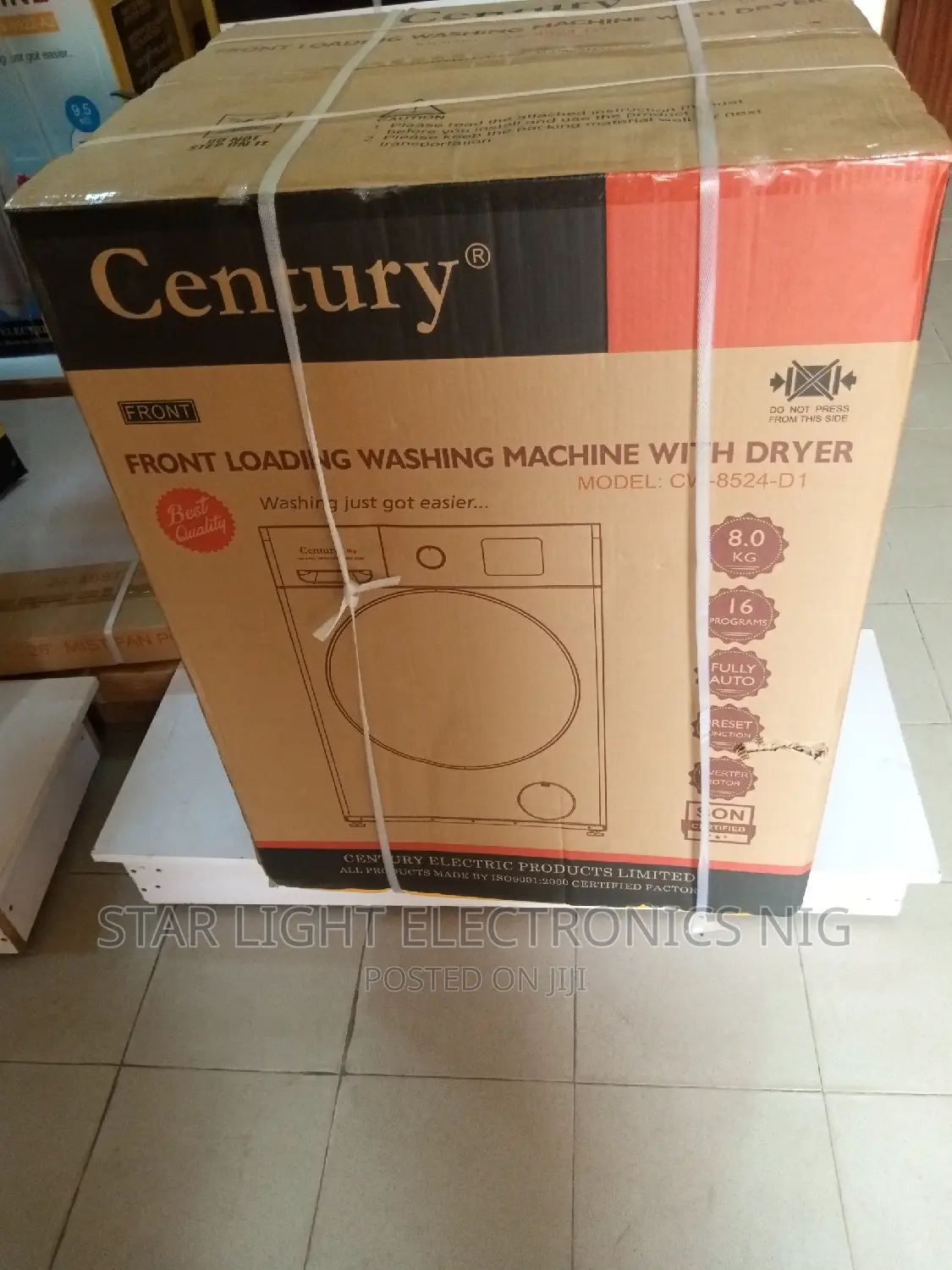 Inverter Washing Machine and Dryer 8kg Century
