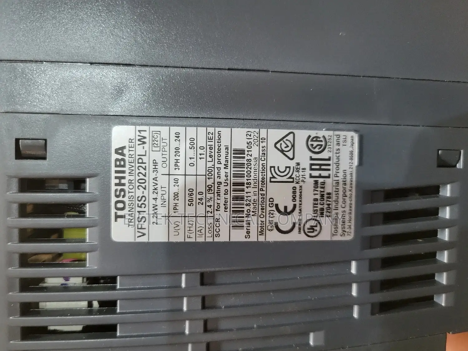 Toshiba Inverter VFD 2.2kw 220V