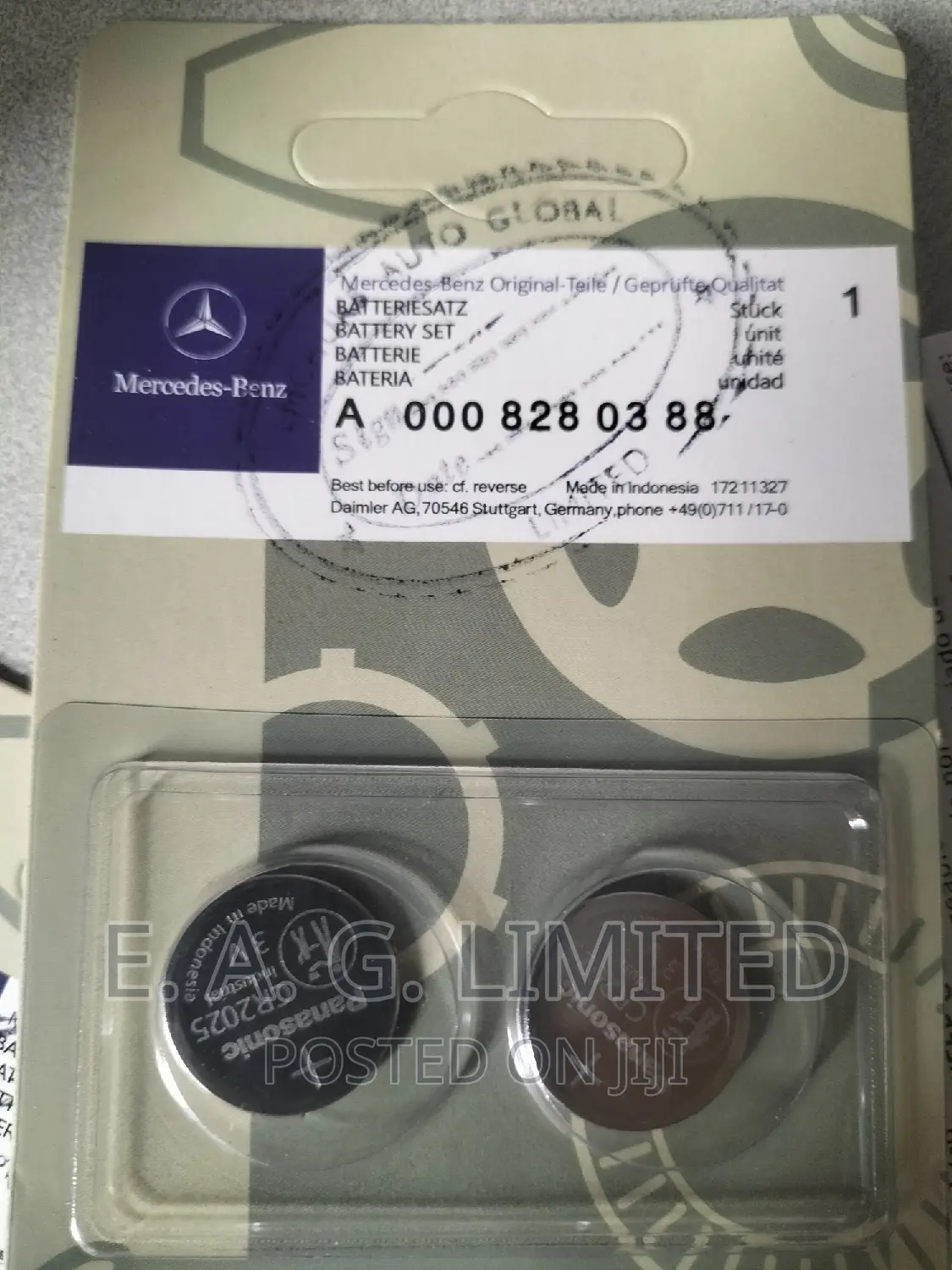 Mercedes Benz Remote Key Double Battery
