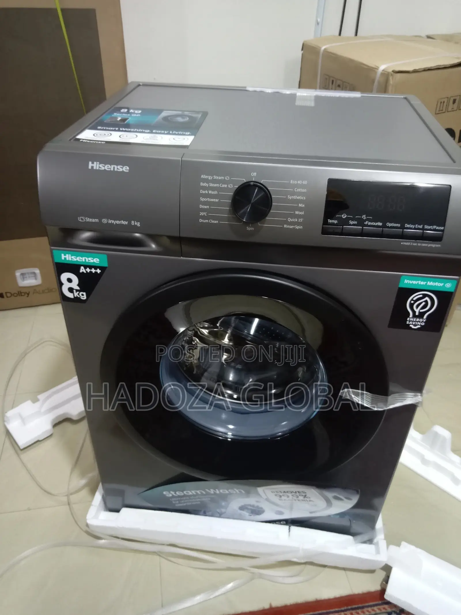 8kg Hisense Washing Machine + Intellignt LED Display